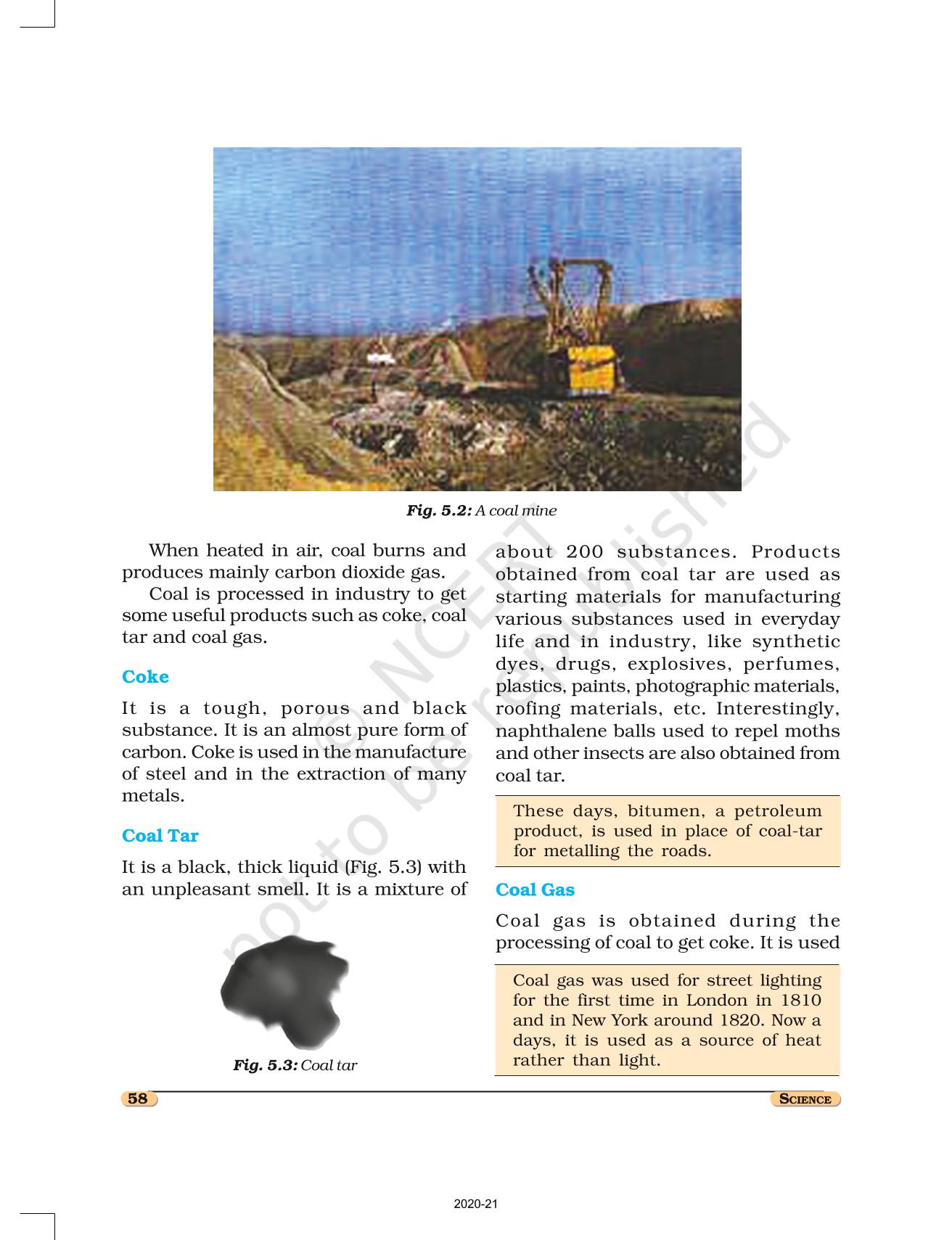 Coal And Petroleum NCERT Book Of Class 8 Science